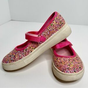 ✨🌈 HARPER CANYON Kids’ Glitter and Pink Pennelope Mary Jane Sneakers 12🌈✨